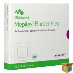 MEPILEX BORDER FLEX VERB 10X10CM 5 595350