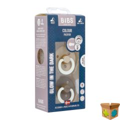 BIBS 2 FOPSPEEN DUO GLOW IN DARK VANILLA/OAK