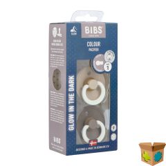 BIBS 1 FOPSPEEN DUO GLOW IN DARK VANILLA/OAK