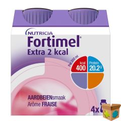 FORTIMEL EXTRA 2KCAL AARDBEI 4X200ML
