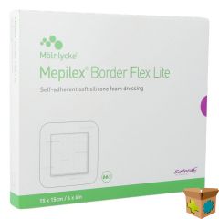 MEPILEX BORDER FLEX LITE 15CMX15CM 5 581500