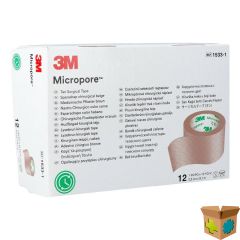 MICROPORE 3M SKIN TONE 25,0MMX9,15M ROL 12 15331