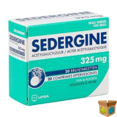 SEDERGINE 325MG BRUISTABL 20 NF