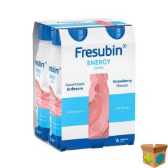 FRESUBIN ENERGY DRINK AARDBEI FL 4X200ML
