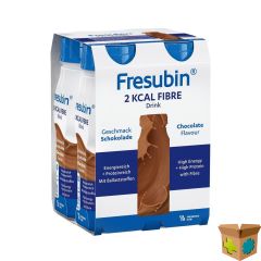 FRESUBIN 2 KCAL FIBRE DRINK CHOCOLADE FL 4X200ML