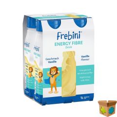FREBINI ENERGY FIBRE DRINK KINDEREN VANILLE4X200ML
