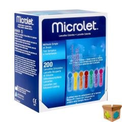 BAYER MICROLET LANCETTEN STER GEKLEURD 200