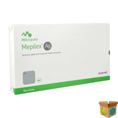 MEPILEX AG VERBAND STERIEL 10,0X21,0CM 5 287221