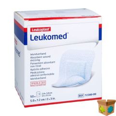 LEUKOMED VERBAND STERIEL 7,2CMX 5CM 50 7238000