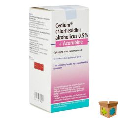 CEDIUM CHLORHEXIDINI GLUC ALC 0,5% 125ML+AZORUBINE