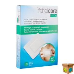 FEBELCARE MED6 ZELFKL.STERIELE VERBAND.10X8CM 10ST