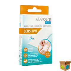 FEBELCARE PLAST SENSITIVE UNCUT 10X6CM 10