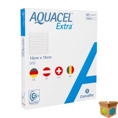 AQUACEL EXTRA VERB HYDROFIBER+VERSTERK. 15X15CM 5