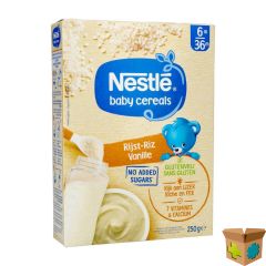 NESTLE BABY CEREALS RIJST VANILLE GLUTENVRIJ 250G