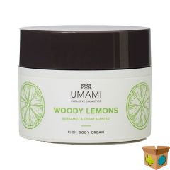UMAMI WOODY LEMONS BERGAMOT&CEDER BODY CREAM 250ML