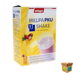 MILUPA PKU 2 SHAKE AARDBEI ZAKJE 10X50G