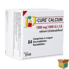 D-CURE CALCIUM 1000MG/1000IE KAUWTABL 84