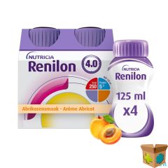 RENILON 4.0 ABRIKOOS FLES 4X125ML 570978