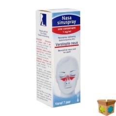 NASASINUSPRAY 1MG/ML SINE CONS. NEUSVERSTOP. 10ML