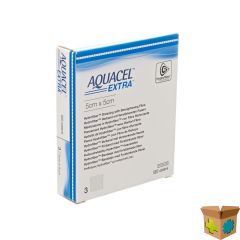 AQUACEL EXTRA VERB HYDROFIBER+VERSTERK. 5X 5CM 3