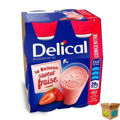 DELICAL GECONCENTR. AARDBEI 4X200ML