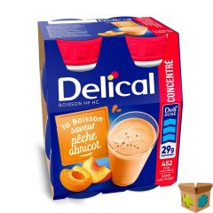 DELICAL HP HC DRANK GECONC. PERZIK ABRIK. 4X200ML