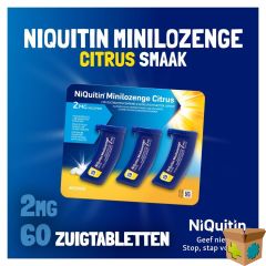 NIQUITIN MINILOZENGE CITRUS 2MG ZUIGTABL 60