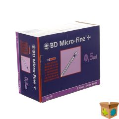 BD MICROFINE+ INS.SPUIT 0,5ML 30G 8,0MM100 324825