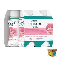 RESOURCE HP HC AARDBEI FLES 4X200ML