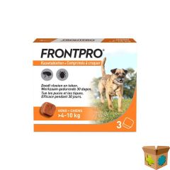 FRONTPRO 28MG >4-10KG HOND KAUWTABL 3