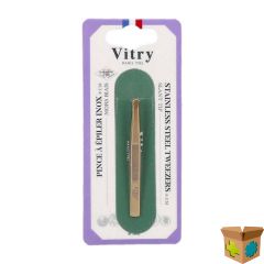 VITRY PRESTIGE EPILEERPINCET SCHUIN INOX 4016