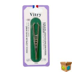 VITRY PRESTIGE EPILEERPINCET "KRAB" VERGULD 4021