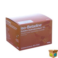 ISO BETADINE HYDROALCOHOLISCHE OPLOS 5% UD 40X10ML